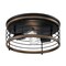 Westinghouse Fixture Ceiling LED Flush-Mount 60W 2-Light Ackton 13In, Matte Black Barnwood 6125000 - alternate 4